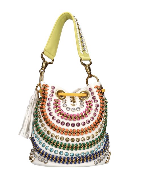 Borsa modello Andromeda in ecopelle LA CARRIE | 141M-EM-102-SYNBIANCO-MULTICOLOR